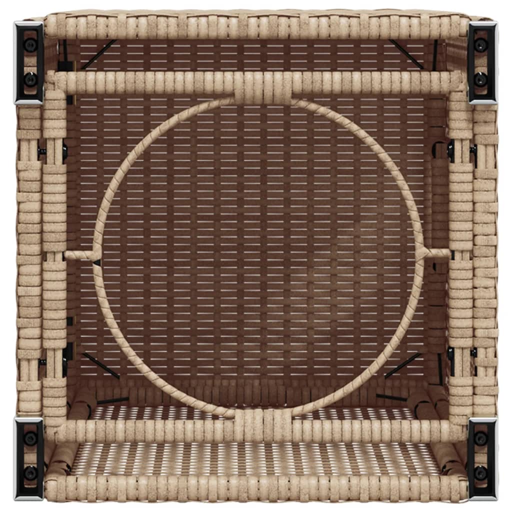 Bézs polyrattan propántartály borító asztal 40 x 40 x 60 cm