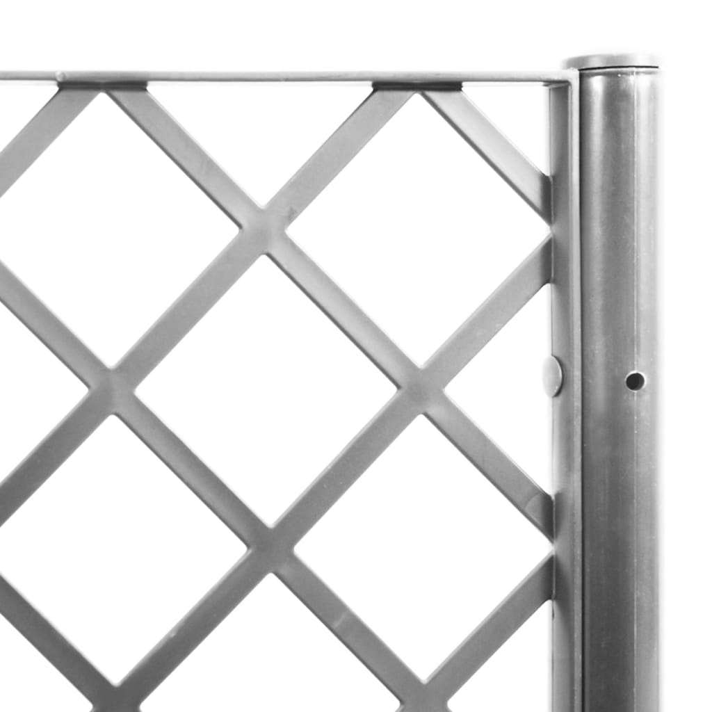 Világosszürke PP rácsos kerti ültetőláda 160 x 40 x 142 cm