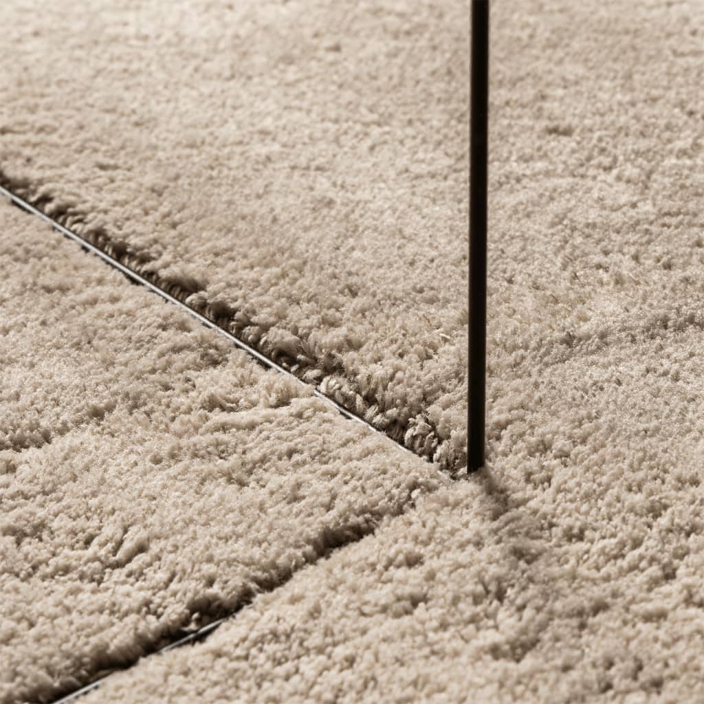 HUARTE homokszínű rövid szálú puha és mosható szőnyeg 200x200cm