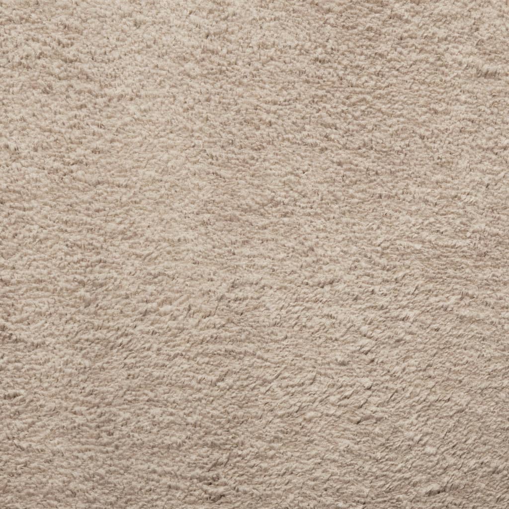 HUARTE homokszínű rövid szálú puha és mosható szőnyeg 200x200cm