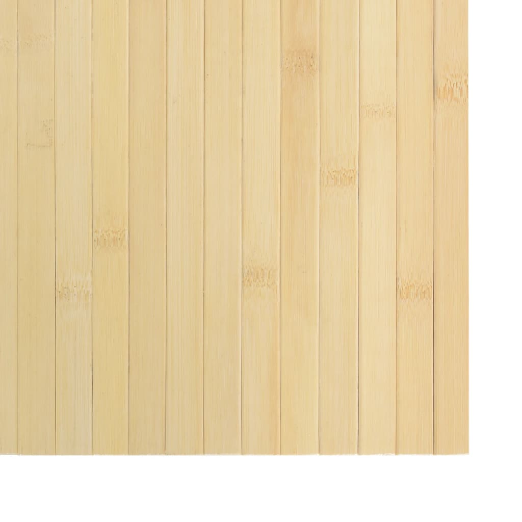 Négyszögletű világos természetes bambusz szőnyeg 100 x 500 cm