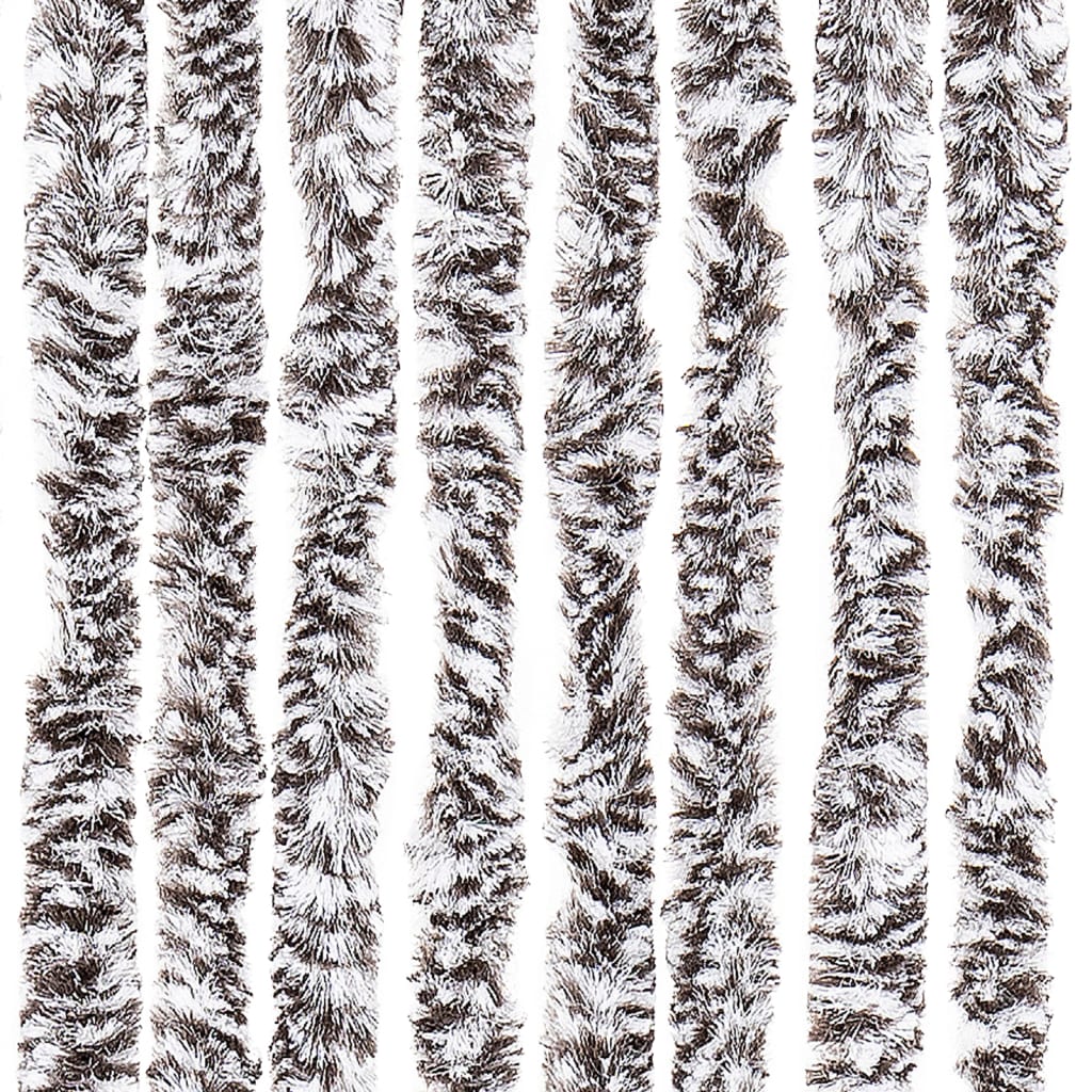 Barna és bézs zsenília rovarfüggöny 100 x 200 cm