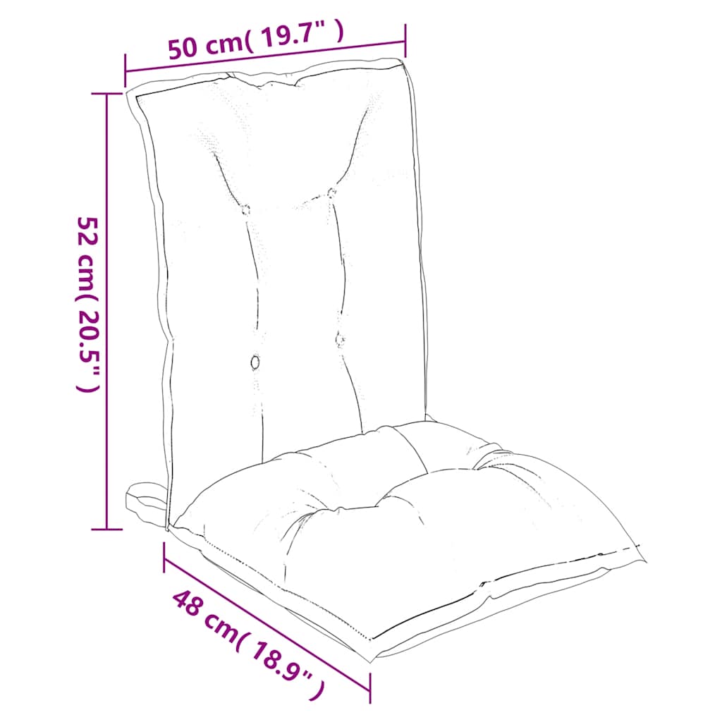 4 db kék és fehér csíkos szövet alacsony háttámlájú székpárna