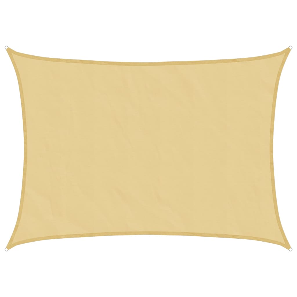 Homokszínű 100% poliészter oxford szövet napvitorla 7x5 m