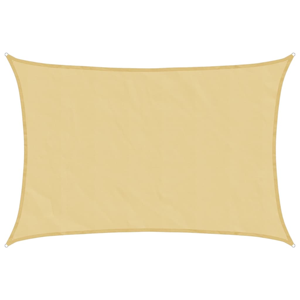 Homokszínű 100% poliészter oxford szövet napvitorla 7x6 m