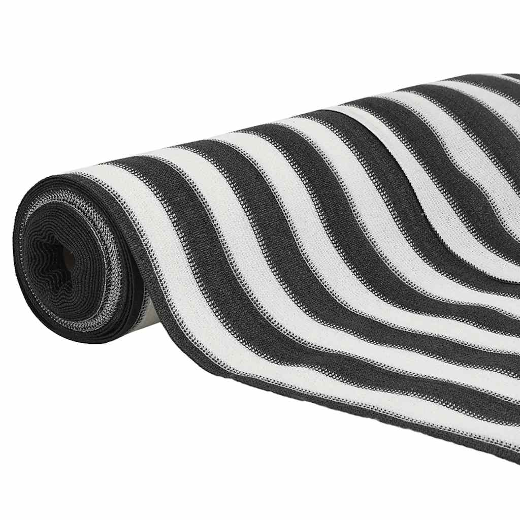 Antracitszürke és fehér HDPE belátásgátló háló 2 x 25m 150 g/m²