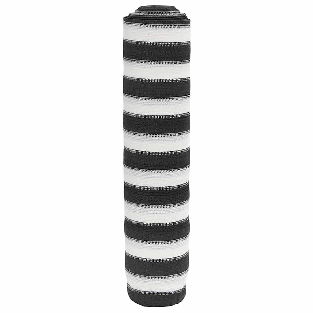 Antracitszürke és fehér HDPE belátásgátló háló 2 x 25m 150 g/m²