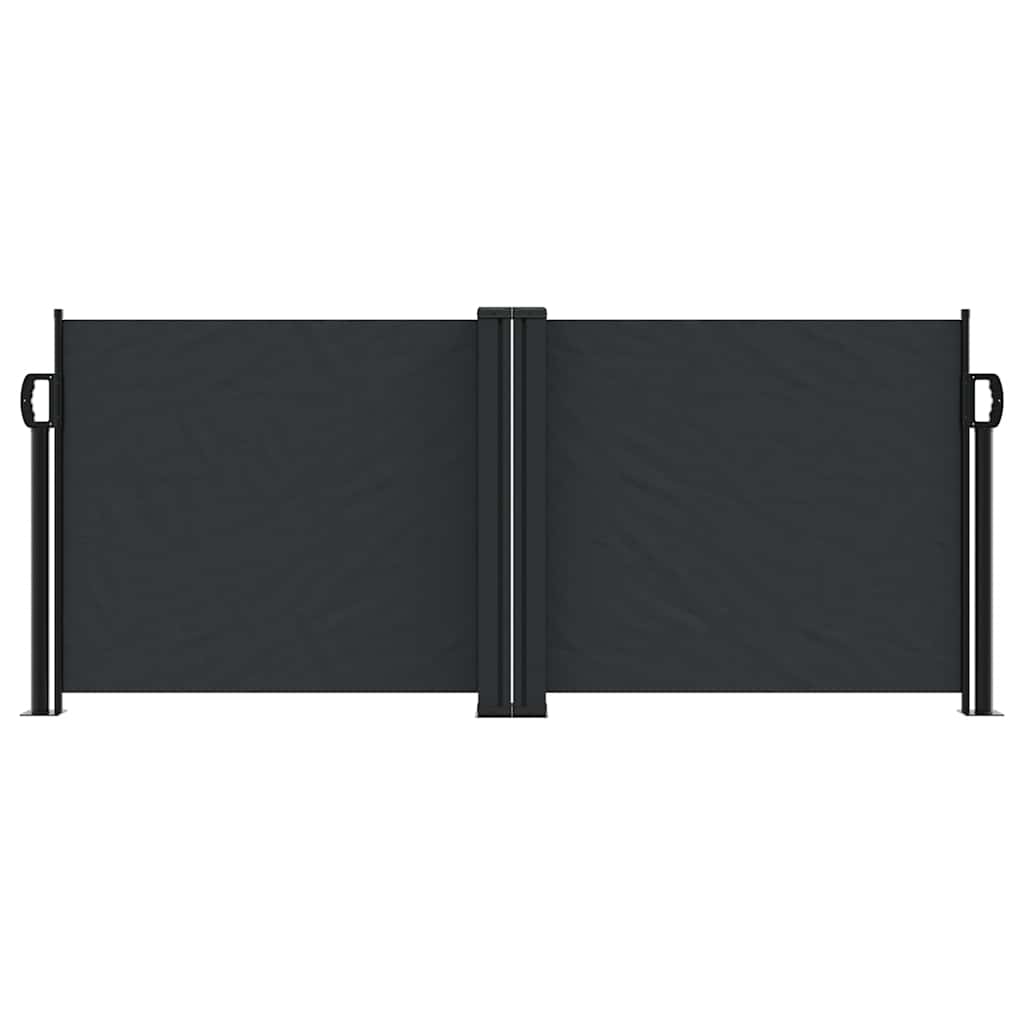 Fekete behúzható oldalsó napellenző 100 x 1000 cm