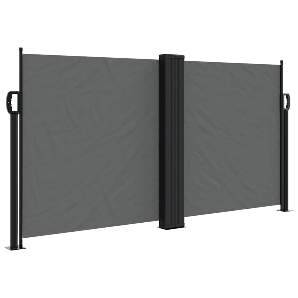 Antracitszürke behúzható oldalsó napellenző 120 x 1000 cm