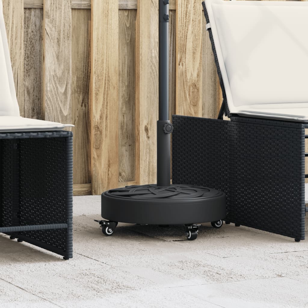 Görgős kerek napernyőtalp rúdhoz Ø38 / 48 mm 27 kg