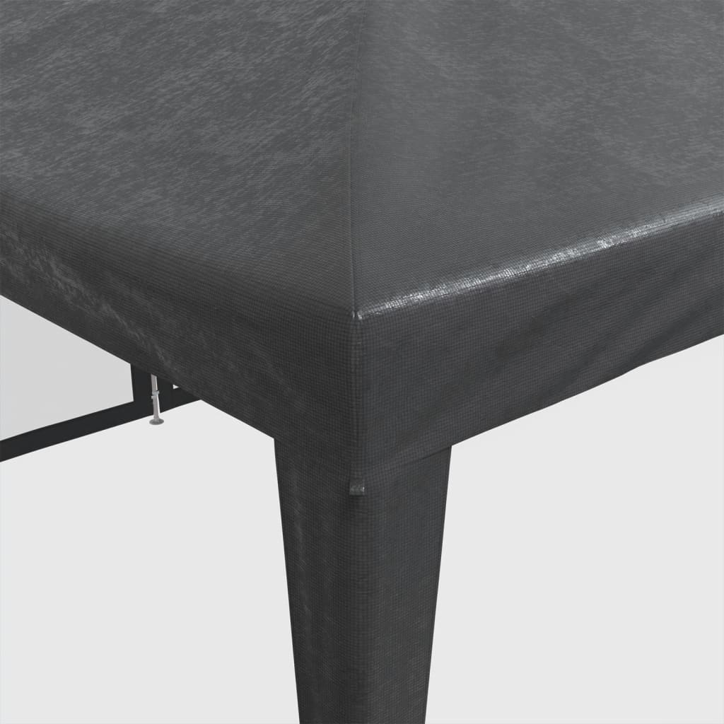 Antracitszürke HDPE rendezvénysátor 12 hálós oldalfallal 8x4 m