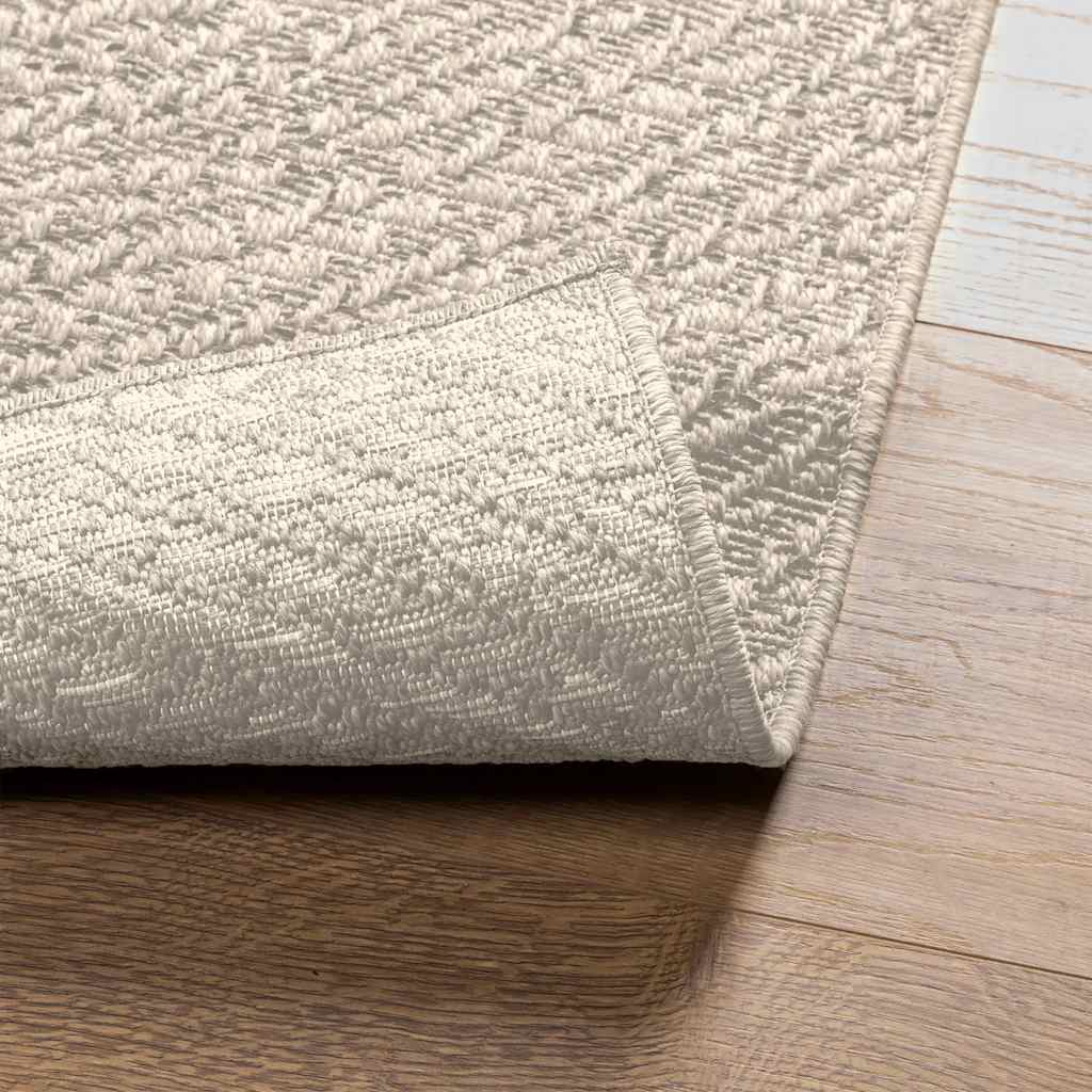 ZIZUR krém juta hatású beltéri és kültéri szőnyeg 200x200 cm