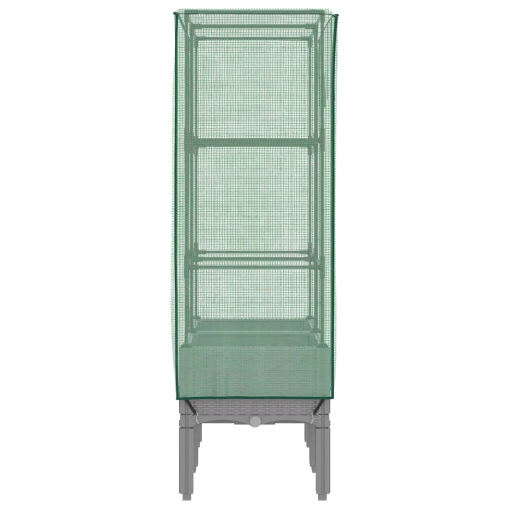 Rattan megjelenésű magaságyás melegháztakaróval 80x40x140 cm
