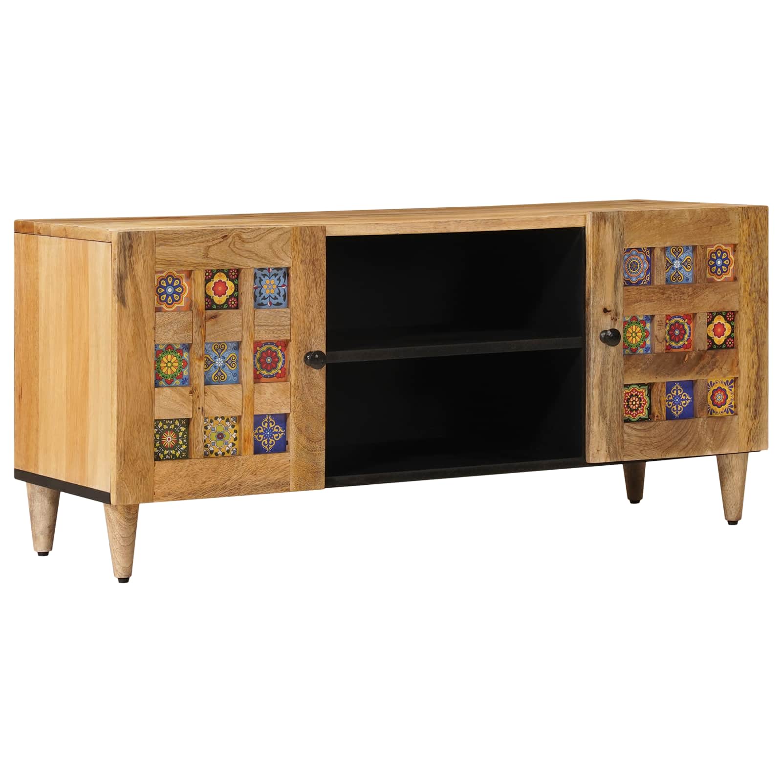 TV szekrény Természetes 105 x 33,5 x 46 cm Tömör Mangófát