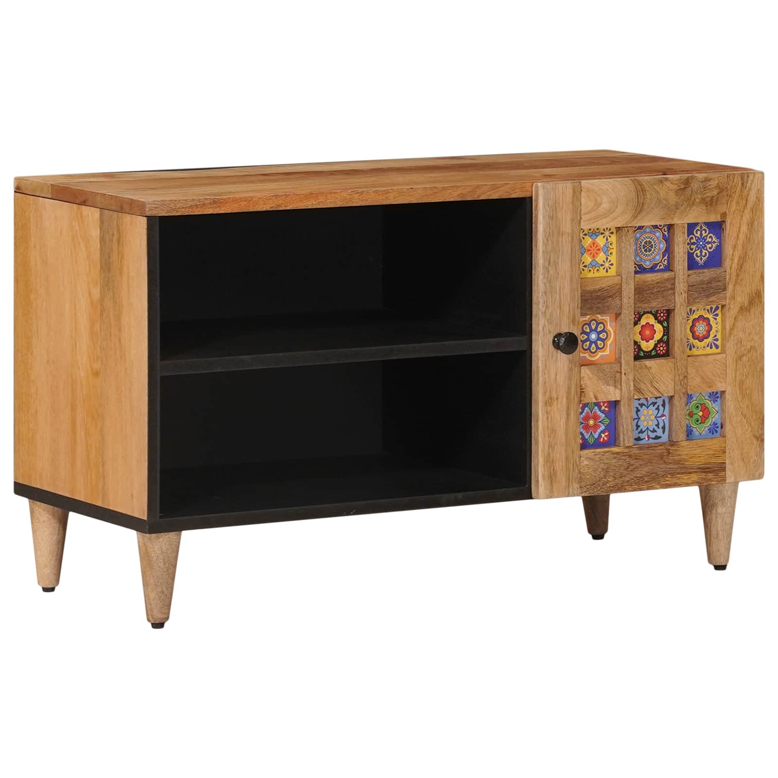 TV szekrény Természetes 80 x 31,5 x 46 cm Tömör Mangófát