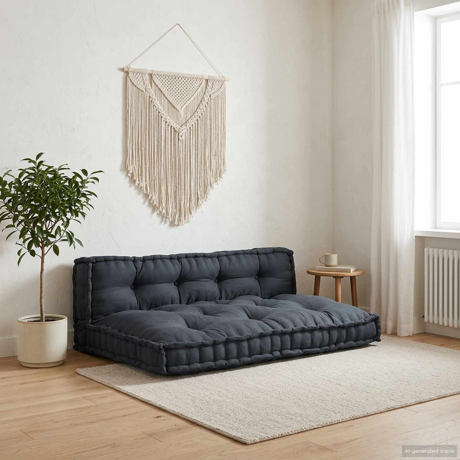 Pallet Sofa Párna 2 pcs Antracitszürke 120 x 80 x 38 cm Szövet