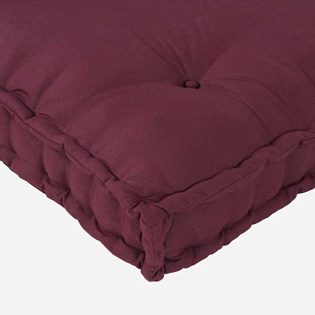 Pallet Sofa Párna 2 pcs Bordó 120 x 80 x 38 cm Szövet