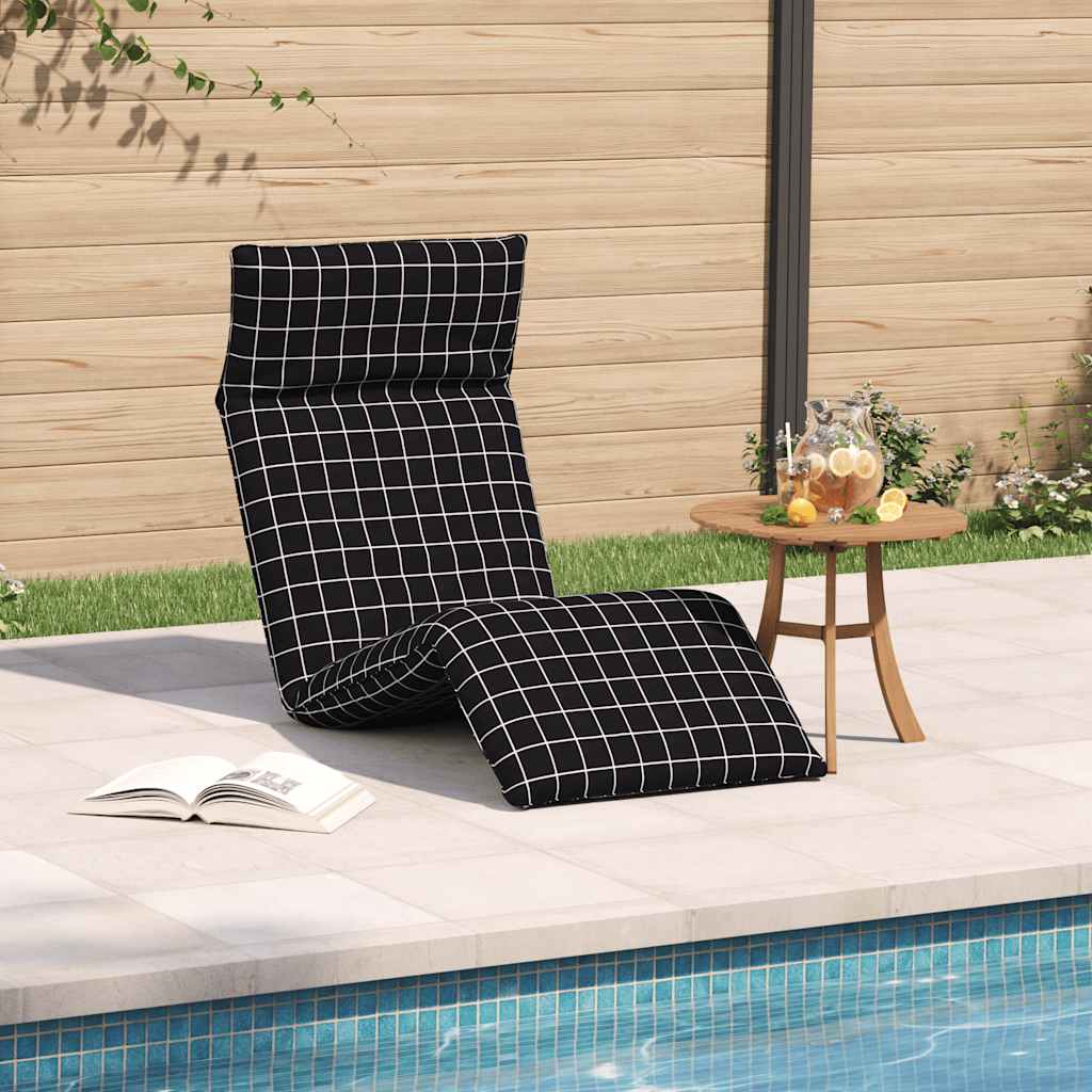 Oxford-szövet összecsukható napozóágy kockás minta 175x54x8,5cm