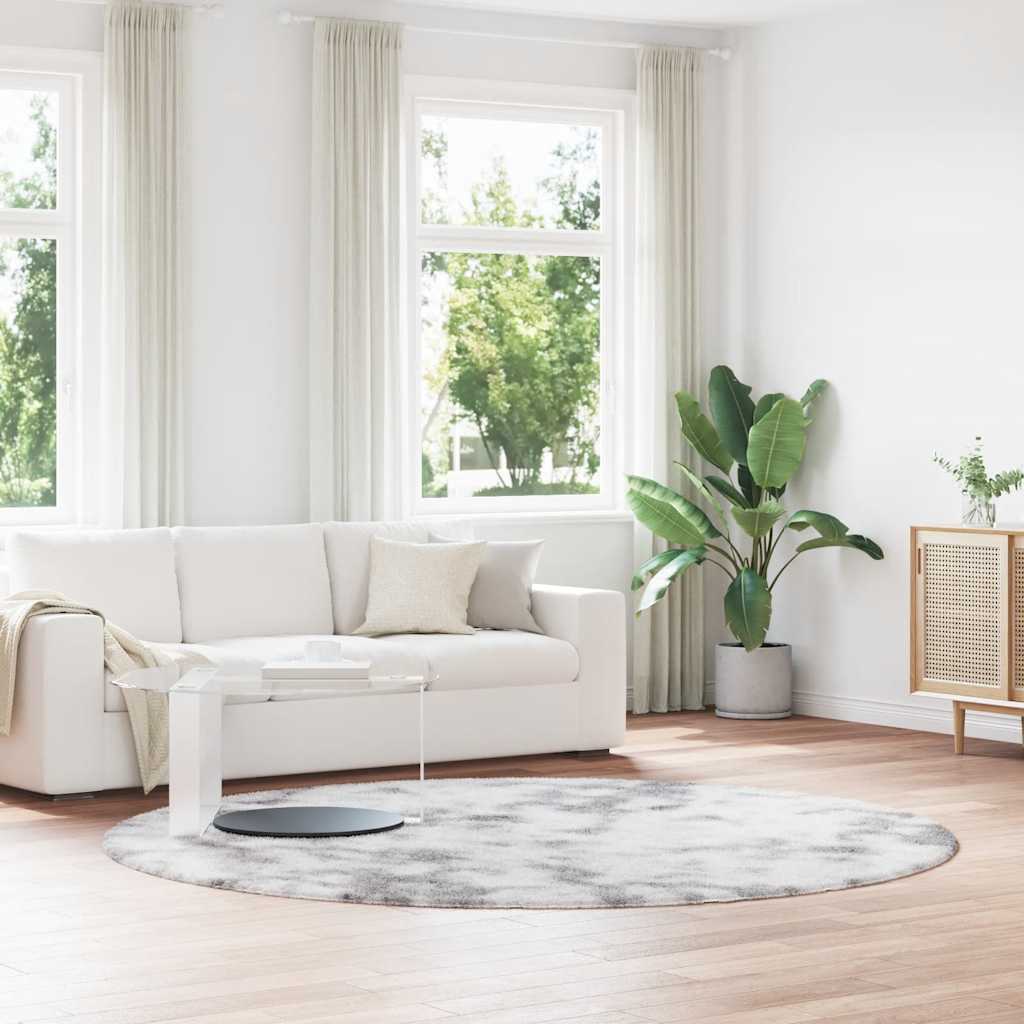 Ezüstszürke hosszú szálú NAVARRA bozontos szőnyeg 240x240 cm