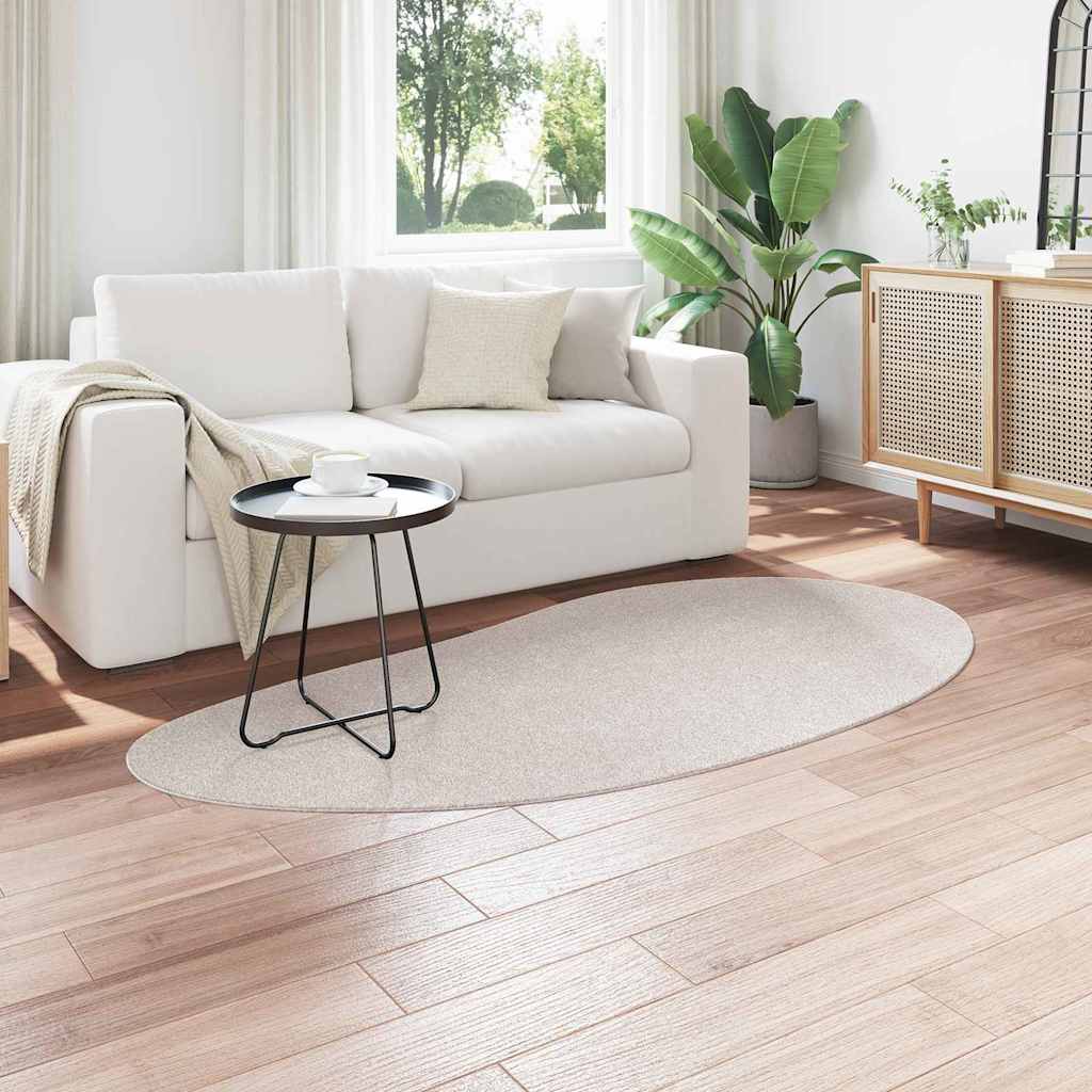 Területszőnyegek HUARTE Homokszín 100 x 200 cm Poliészter