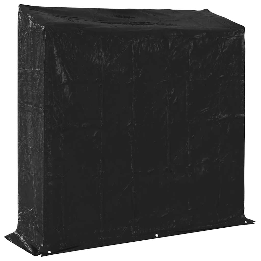 Tűzifa állvány esővédővel 200x60x200 cm horganyzott acél