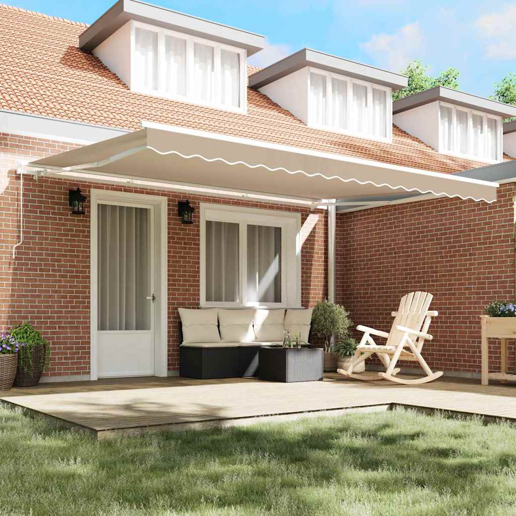 Napellenző ponyva Bézs 4,5 × 3 m Poliészter