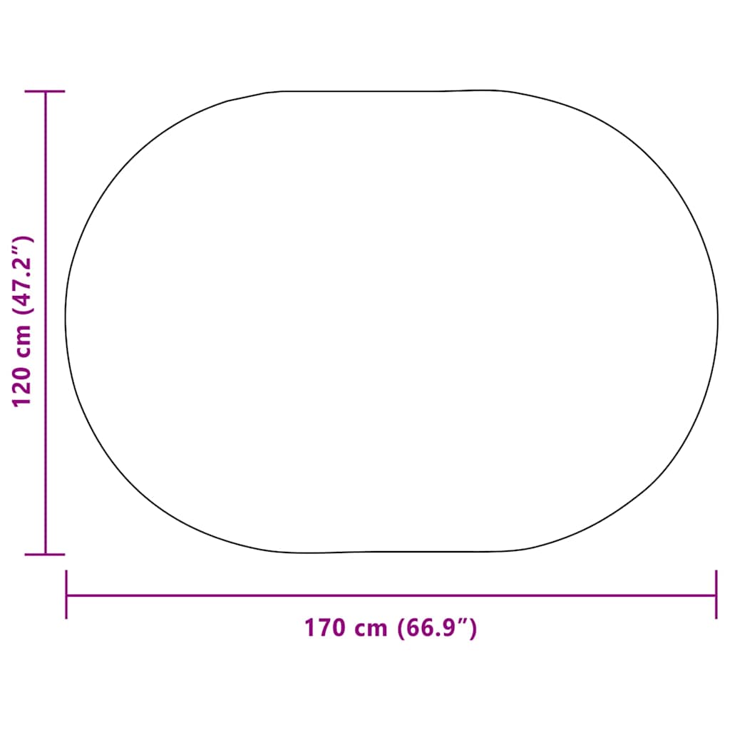 Szőnyeg ZIZUR Barna 170 x 120 cm Polipropilén