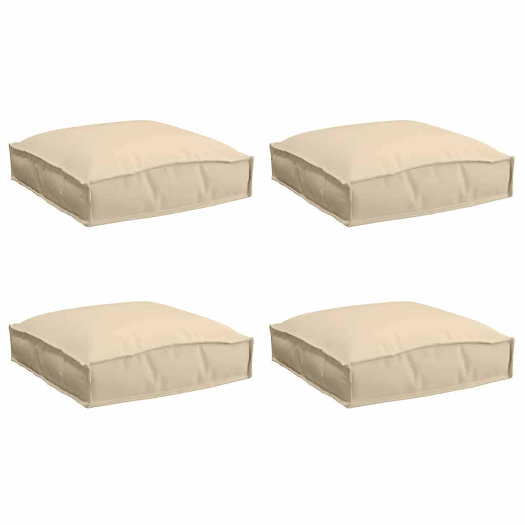 Párna 4 pcs Bézs 40 x 40 x 8 cm Oxford Szövet