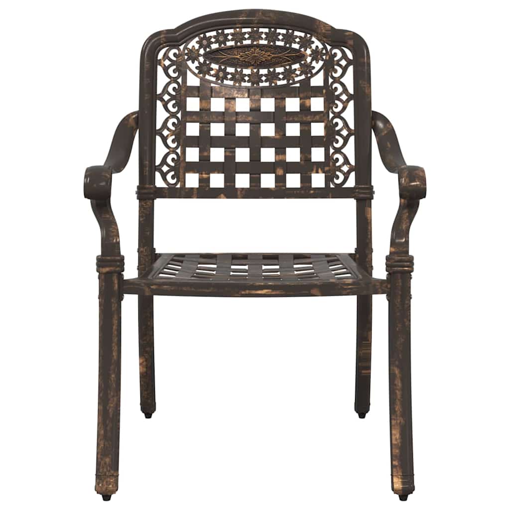 Kerti Szék 2 pcs Bronz 55 x 56,5 x 91cm Alumínium