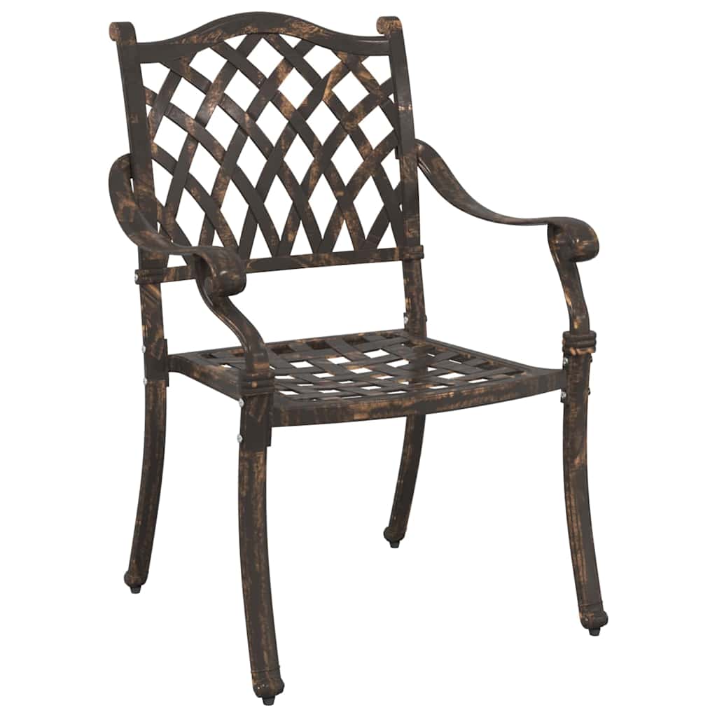 Kerti Szék 2 pcs Bronz 56 x 55 x 92.5cm Alumínium