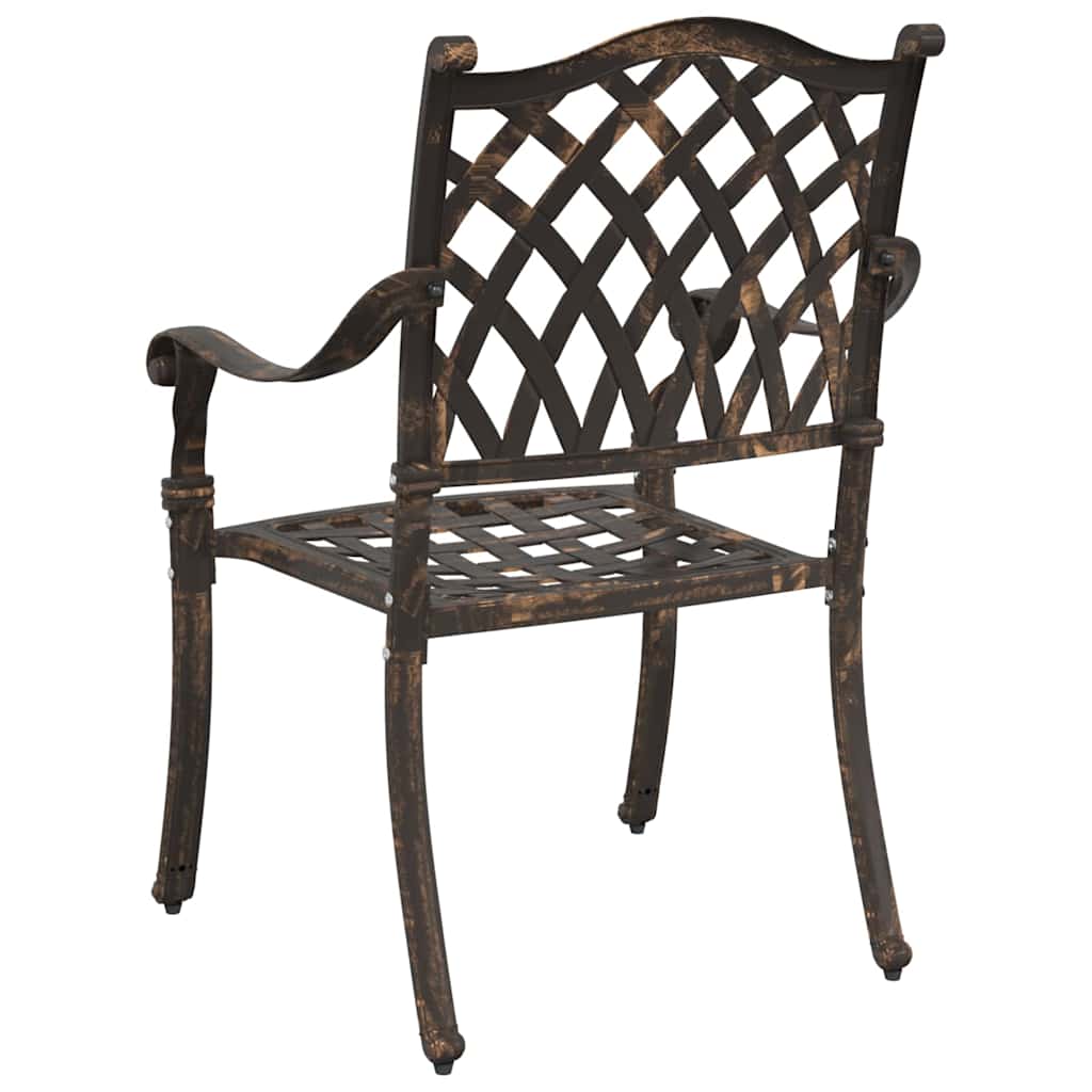 Kerti Szék 2 pcs Bronz 56 x 55 x 92.5cm Alumínium