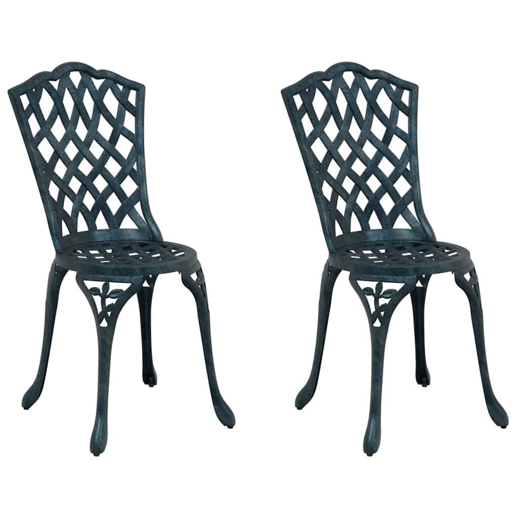 Kerti Szék 2 pcs Zöld 39 x 40 x 87cm Alumínium