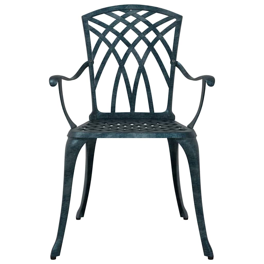 Kerti Szék 2 pcs Zöld 53 x 51 x 88,5cm Alumínium