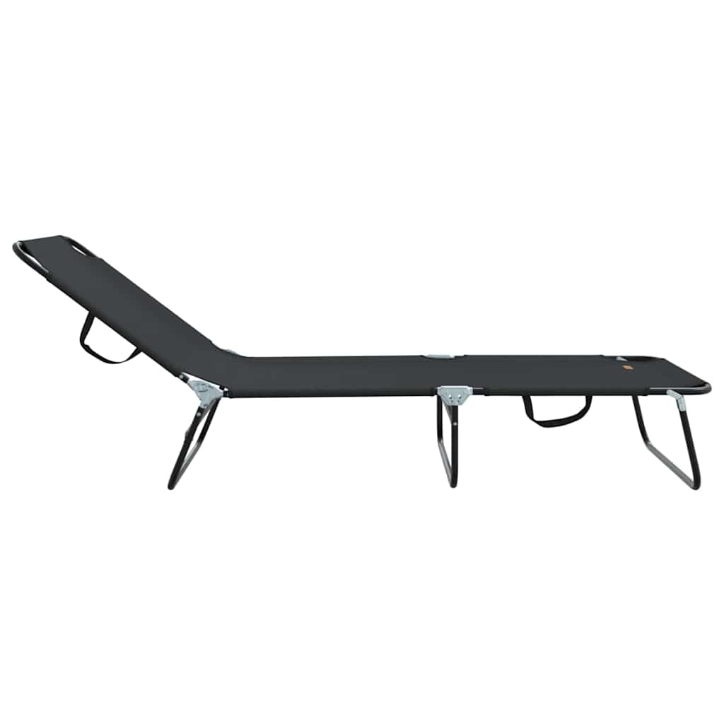 Összecsukható nyugágy Fekete 188 x 57 x 86,5 cm Poliészter