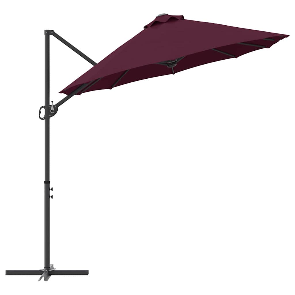 Napernyő Bordeaux piros 372 x 198 x 243 cm Pamut és Alumínium