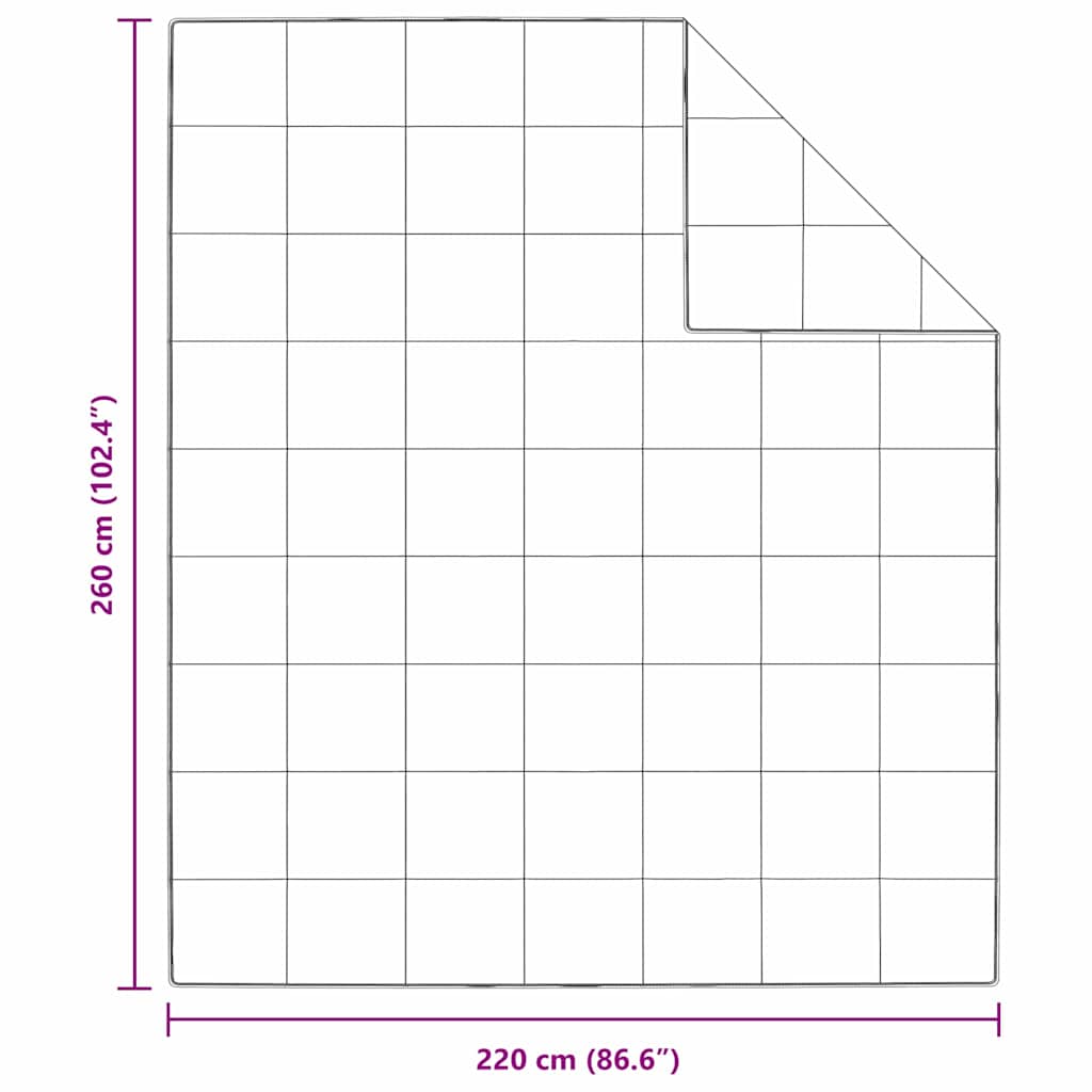 Paplan Fehér 260 x 220 cm Toll