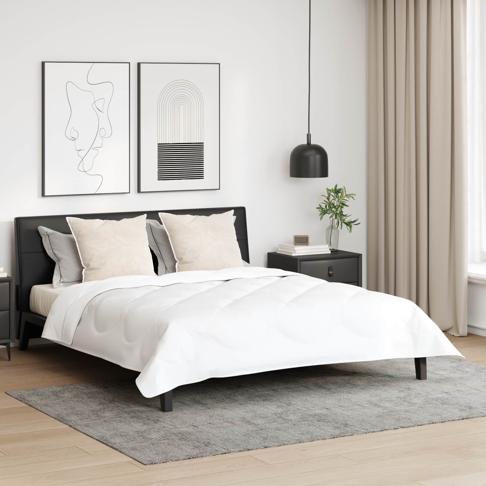 Párna párnával 2 pcs Fehér 80 x 80 cm Pamut