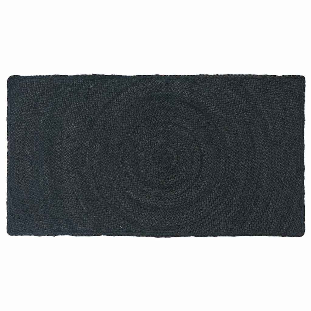 Területszőnyegek Négyszögletes Sötétszürke 60 x 110 cm Juta