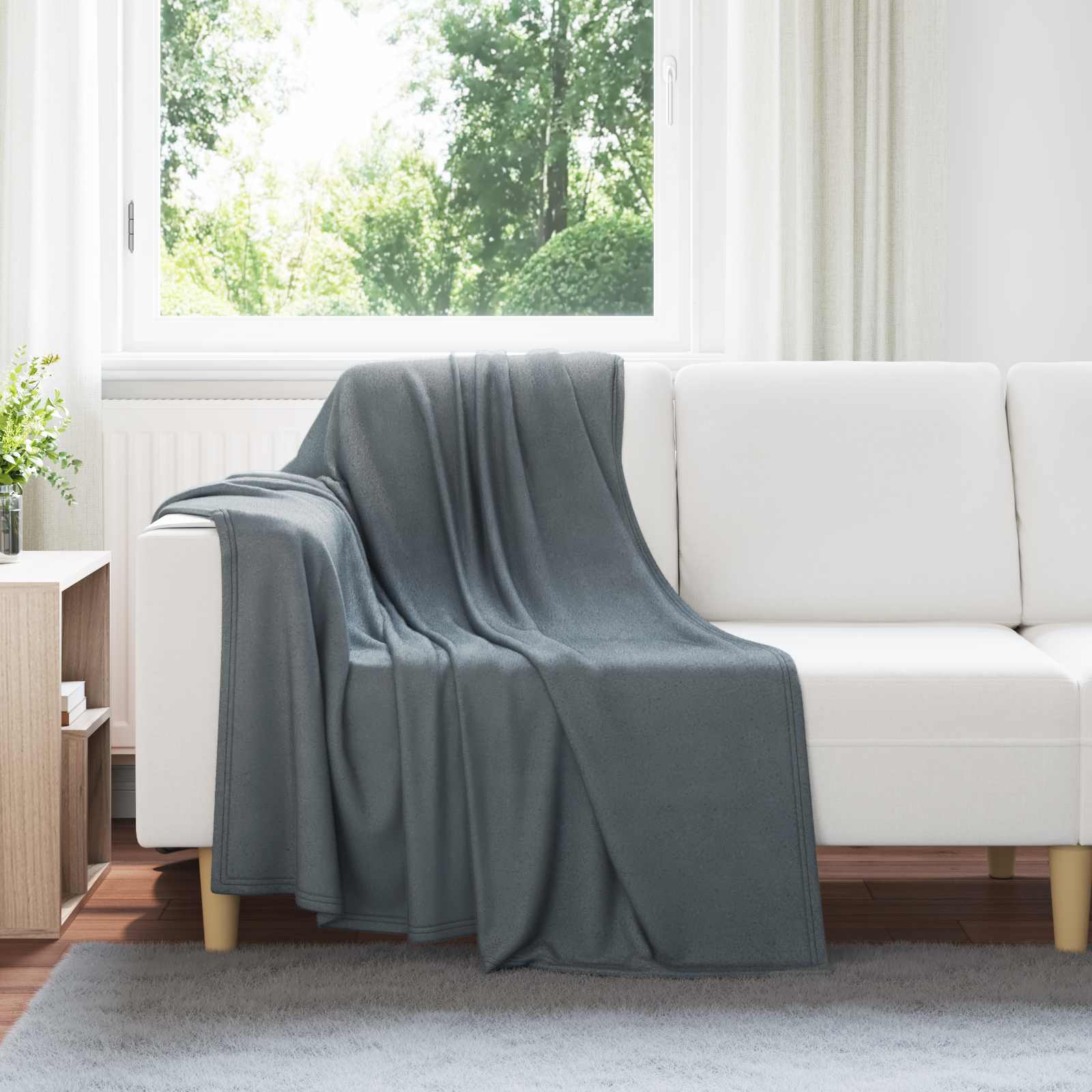 Takarók 24 pcs Sötétszürke 170 x 130 cm Gyapjú