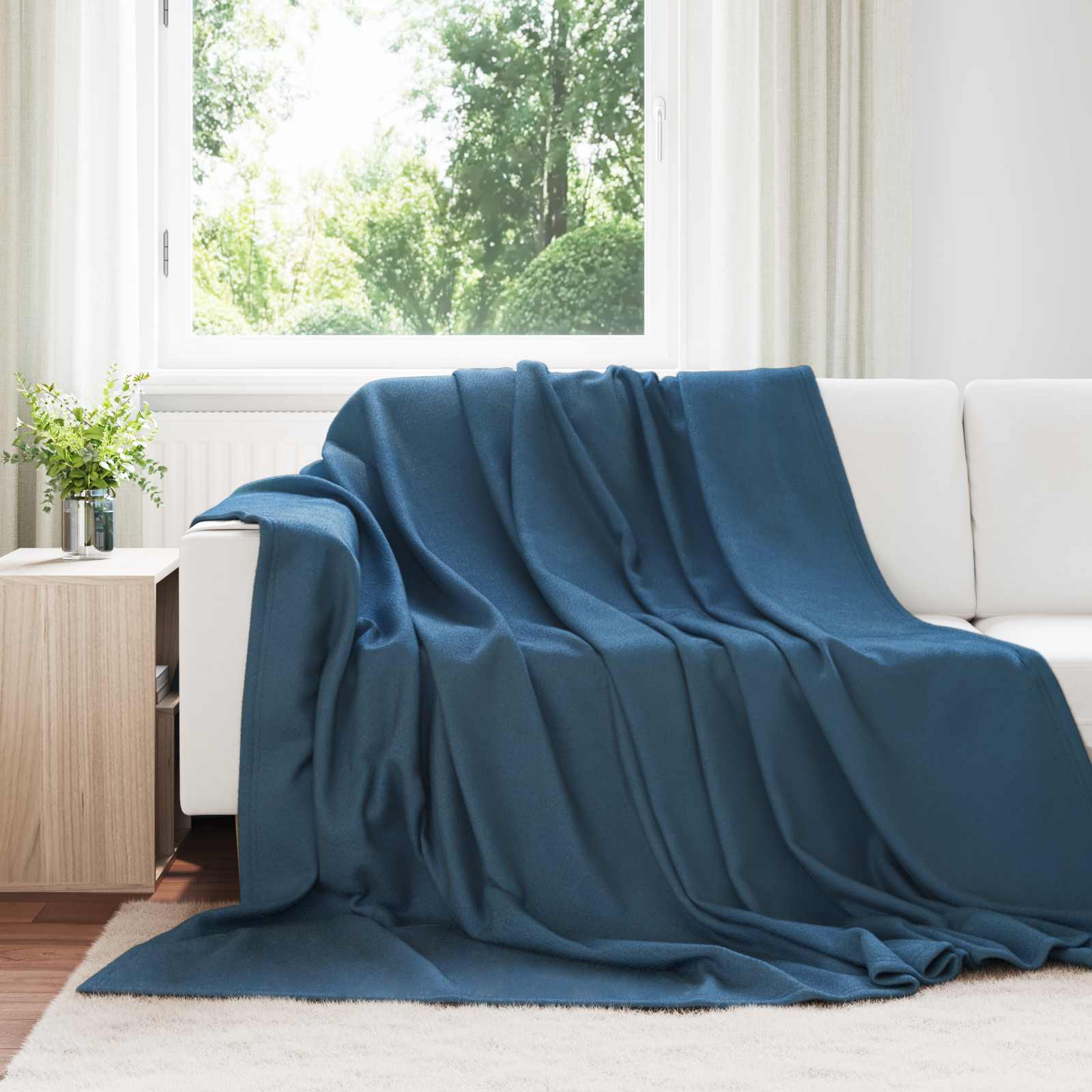 Takarók 24 pcs Sötétkék 240 x 220 cm Gyapjú