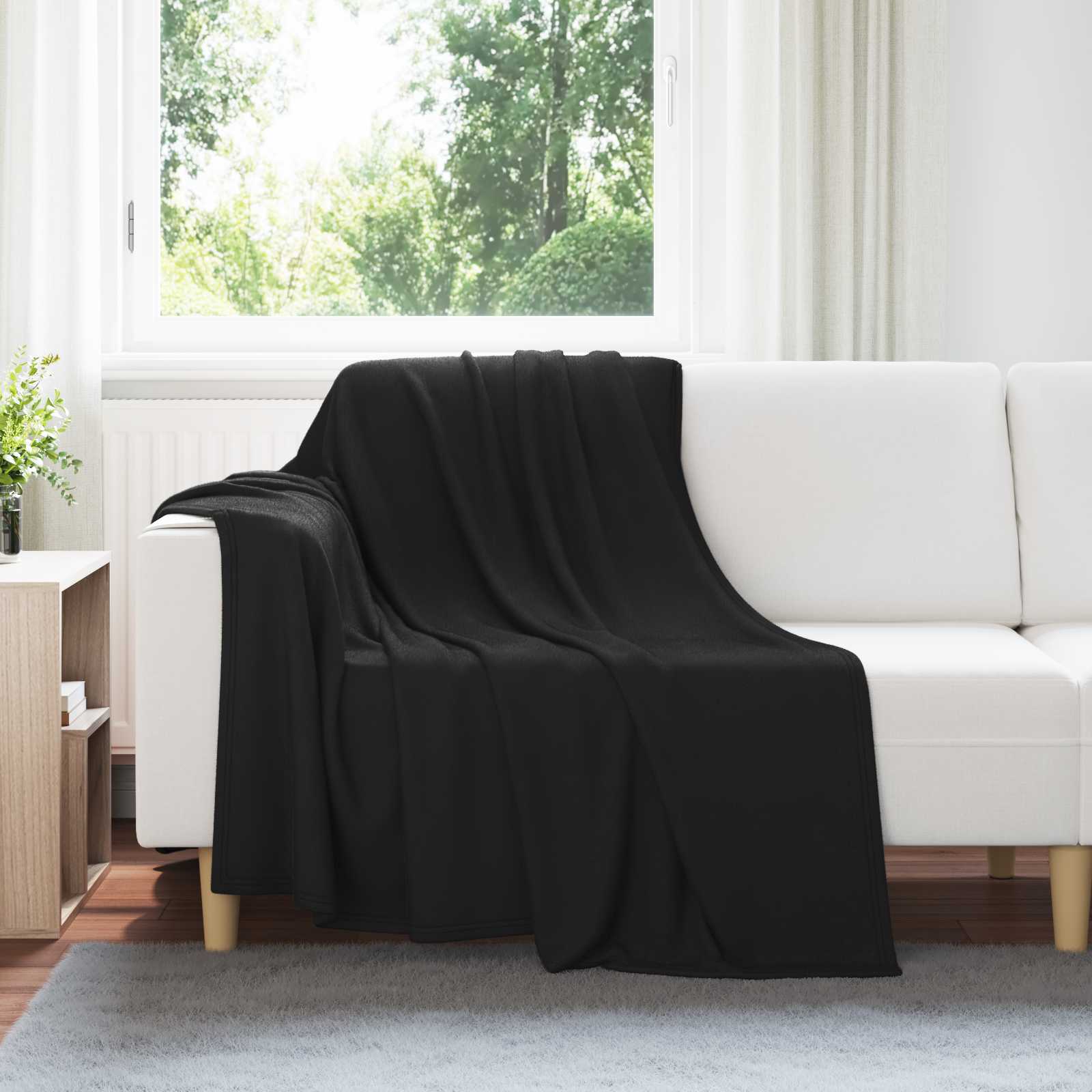 Takarók 24 pcs Fekete 200 x 150 cm Gyapjú