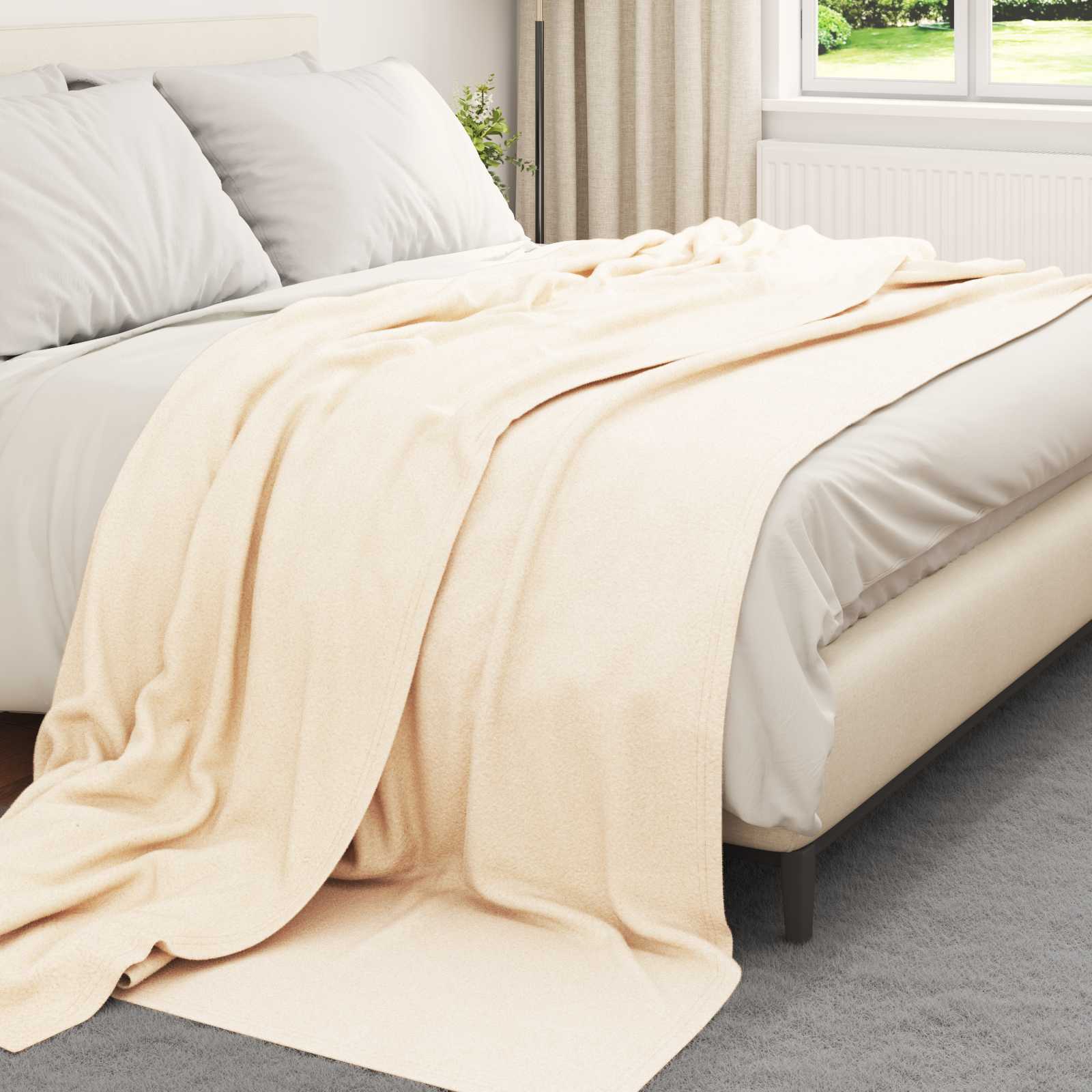 Takarók 24 pcs Krém 240 x 220 cm Gyapjú