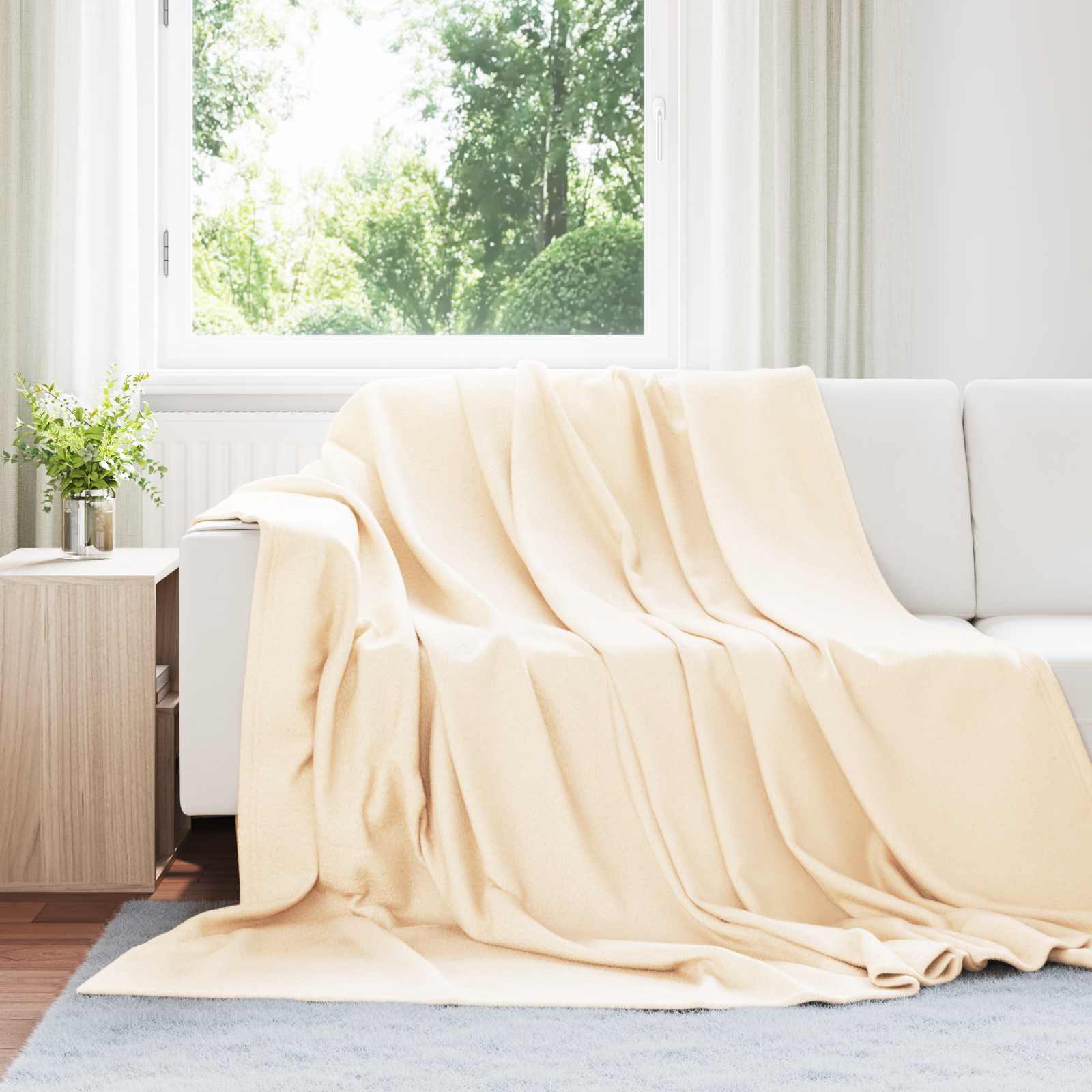 Takarók 24 pcs Krém 240 x 220 cm Gyapjú