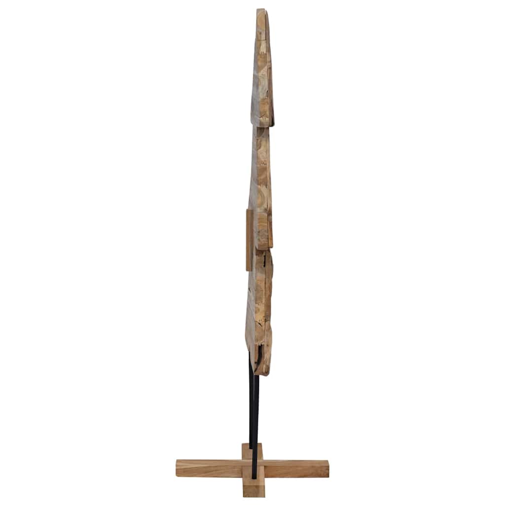 Karácsonyfa állvánnyal Barna 151 cm Tömör tíkfa