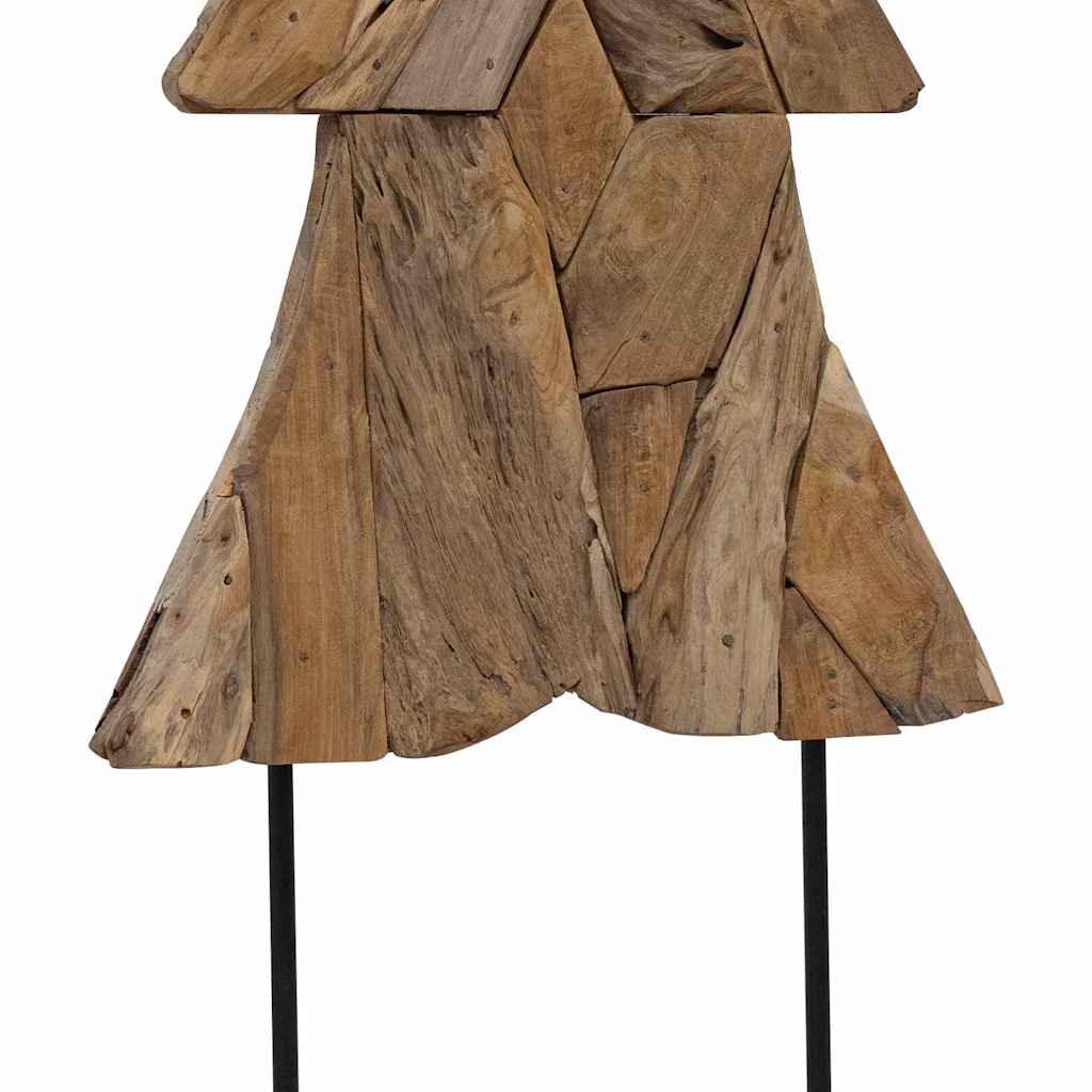 Karácsonyfa állvánnyal Barna 151 cm Tömör tíkfa