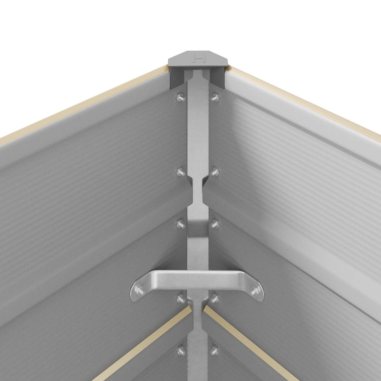 Növénytartó Ívó 195 x 100 x 45 cm Horganyzott acél