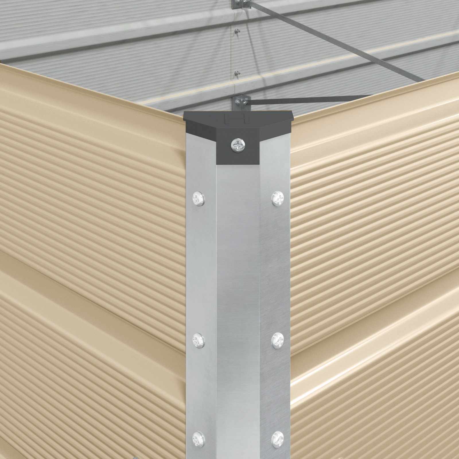 Növénytartó Ívó 195 x 100 x 45 cm Horganyzott acél