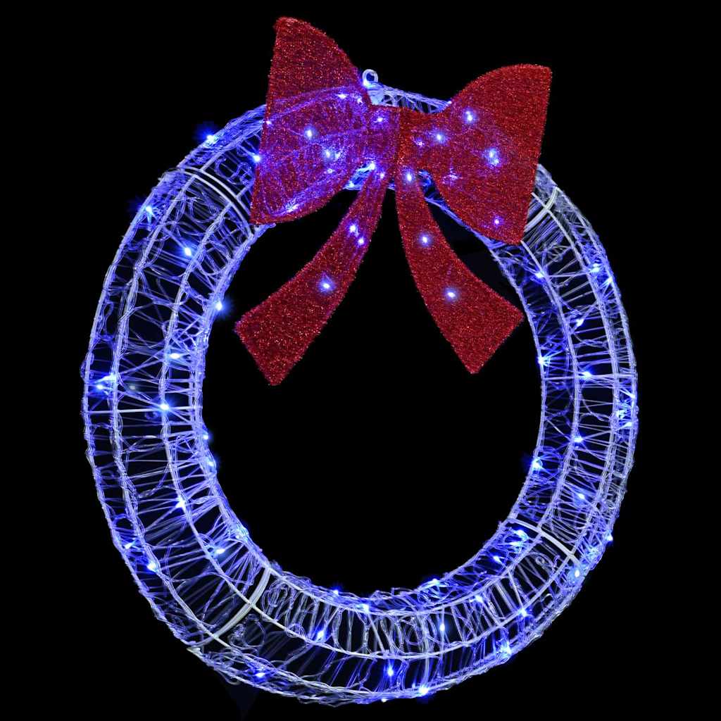 Koszorú 80 LED-del Kék 92 x 92 x 9,5 cm Akril