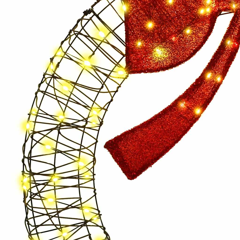 Koszorú 150 LED-del Meleg fehér 121 x 121 x 10 cm Rattan