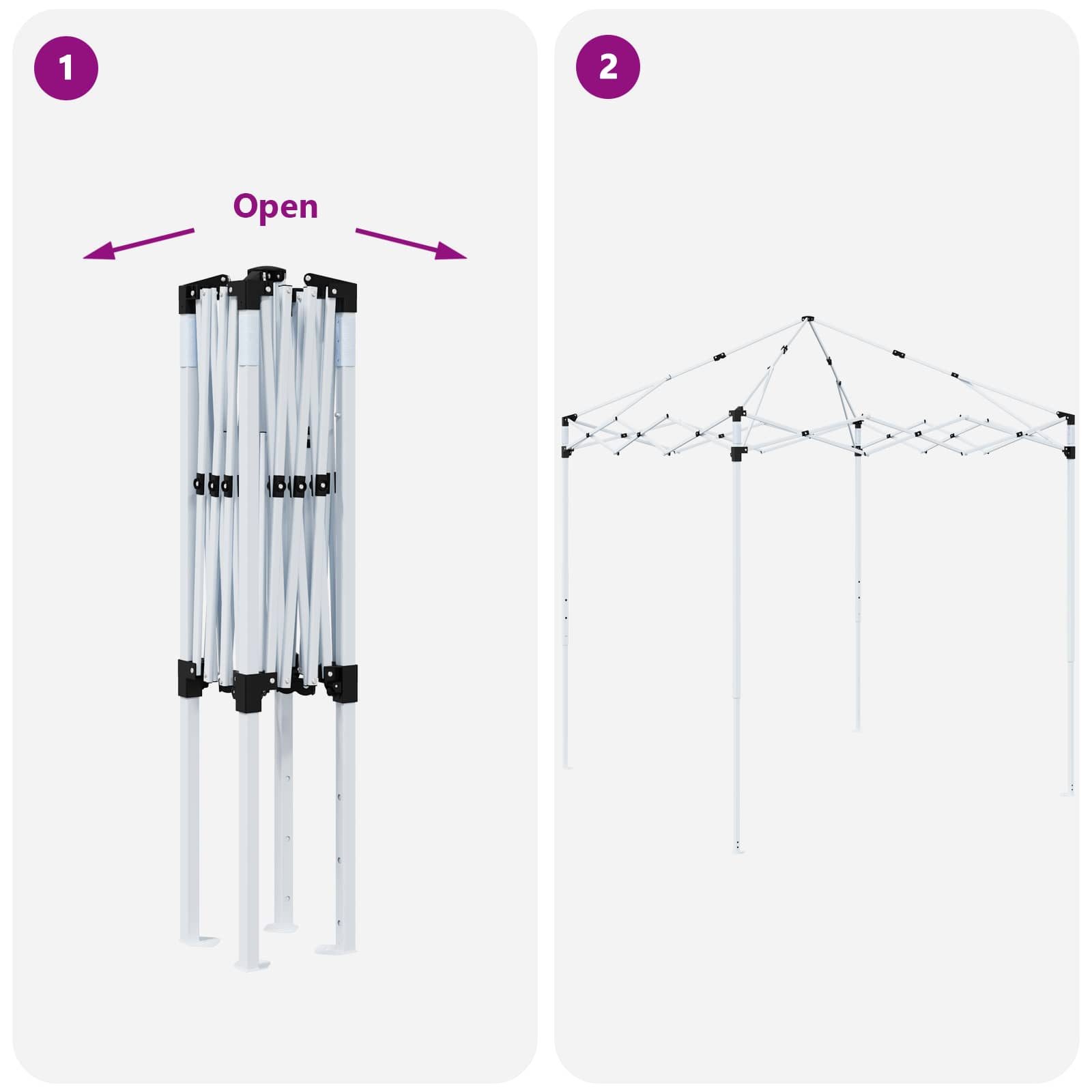 Parti sátor Antracit 195 x 195 x 245 cm Oxford Szövet